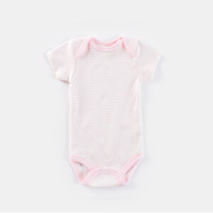 Short-sleeved Bodysuit Romper Newborn Clothes Onesies StrpPink