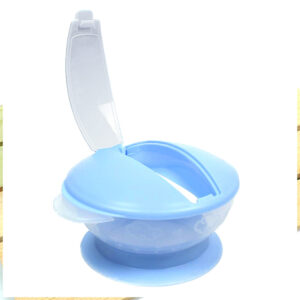 Soft Silicone bowl with suction and spoon Plate Baby Feeding Bowl Plate - YX-244(A)