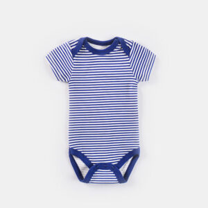 Short-sleeved Bodysuit Romper Newborn Clothes Onesies StrpBlue