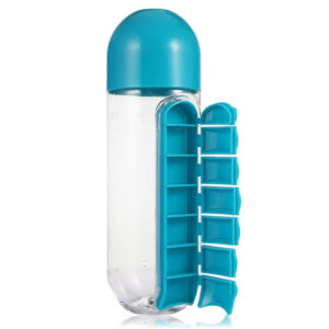 2in1 Pill & Vitamin Organizer Water Bottle  830