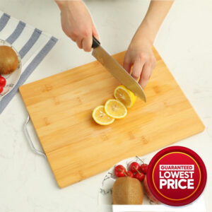 Bamboo cutting board kitchen cutting board wood 34x24x1.8cm