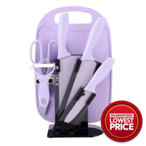 7pcs Modern Kitchen Utensils Set Stainless Steel Ceramic Knife Peeler Board