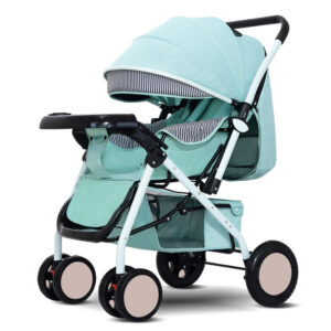 Flagship Two-way Implementation Cartoon ear Full Roof White Tube-3 Edition Baby Stroller