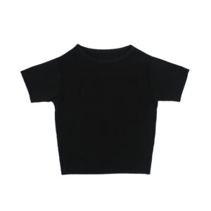 Fashion rib crop top tees